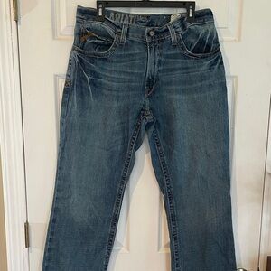 Ariat Size 34x30 Men's Faded Blue Straight Jeans